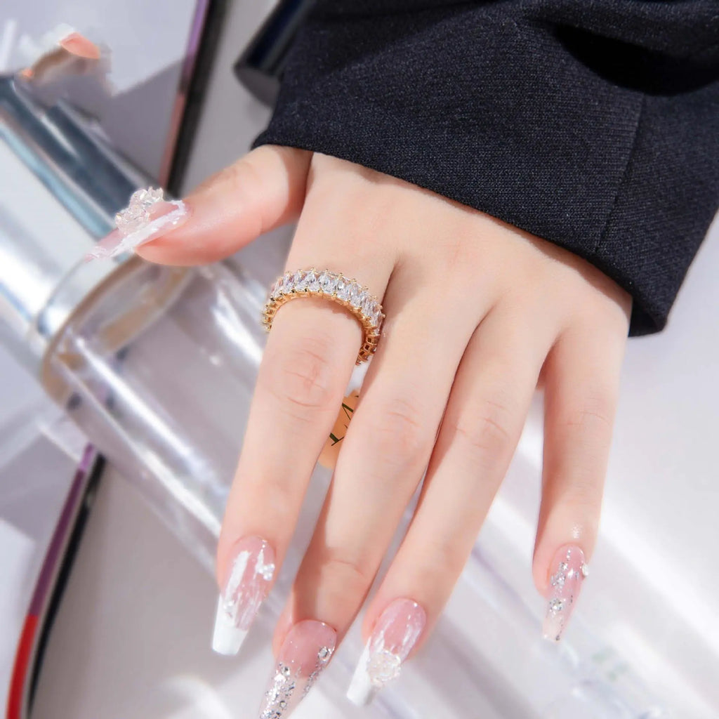 Square Zirconium Ring - Women's Cold Style