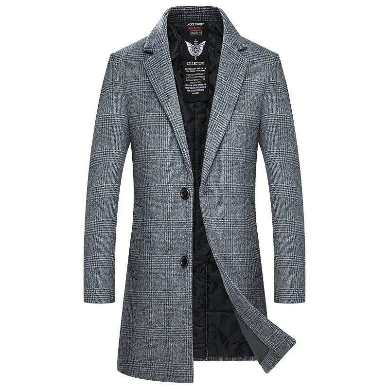 Heavy Wool Overcoat for Cold Weather